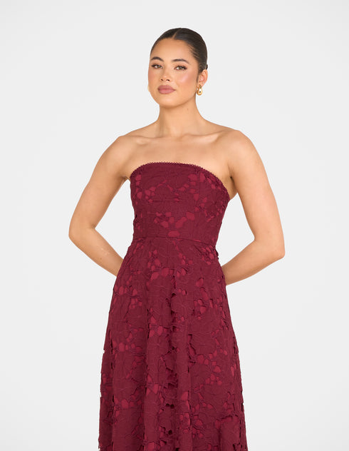 Nellie Strapless Midi Dress